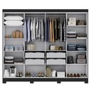 Ver imagem 2 de Guarda Roupa Casal 8 Portas 4 Gavetas com Pés Paris Espresso Móveis