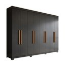 Ver imagem 2 de Guarda Roupa Casal 8 Portas 4 Gavetas com Pés Paris Espresso Móveis