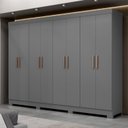 Ver imagem 1 de Guarda Roupa Casal 8 Portas 4 Gavetas com Pés Paris Espresso Móveis