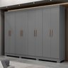 Guarda Roupa Casal 8 Portas 4 Gavetas com Pés Paris Espresso Móveis - 1
