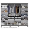 Guarda Roupa Casal 8 Portas 4 Gavetas com Pés Paris Espresso Móveis - 4