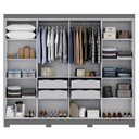 Ver imagem 3 de Guarda Roupa Casal 8 Portas 4 Gavetas com Pés Paris Espresso Móveis