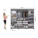 Ver imagem 5 de Guarda Roupa Casal 8 Portas 4 Gavetas com Pés Paris Espresso Móveis Cinza/Onix