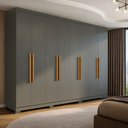 Ver imagem 1 de Guarda Roupa Casal 8 Portas 4 Gavetas com Pés Paris Espresso Móveis