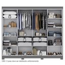 Ver imagem 4 de Guarda Roupa Casal 8 Portas 4 Gavetas com Pés Paris Espresso Móveis Cinza/Onix