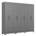 Ver imagem 2 de Guarda Roupa Casal 8 Portas 4 Gavetas com Pés Paris Espresso Móveis