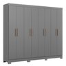 Guarda Roupa Casal 8 Portas 4 Gavetas com Pés Paris Espresso Móveis - 2