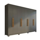 Ver imagem 2 de Guarda Roupa Casal 8 Portas 4 Gavetas com Pés Paris Espresso Móveis