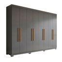 Ver imagem 2 de Guarda Roupa Casal 8 Portas 4 Gavetas com Pés Paris Espresso Móveis