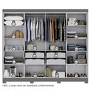 Ver imagem 4 de Guarda Roupa Casal 8 Portas 4 Gavetas com Pés Paris Espresso Móveis