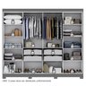 Guarda Roupa Casal 8 Portas 4 Gavetas com Pés Paris Espresso Móveis - 4