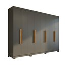 Ver imagem 2 de Guarda Roupa Casal 8 Portas 4 Gavetas com Pés Paris Espresso Móveis