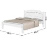 Cama de Casal Anti Ruido Lais Basoto Branco Com Colchão Casal Hellen Pro Confort - 4