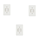Ver imagem 1 de Kit 3 Interruptor Tecla Bipolar Paralelo 10a C/placa Blux