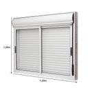 Ver imagem 2 de Janela de Alumínio Veneziana 120x120cm 2 Folhas com Persiana Integrada Brize Ramassol