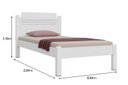 Ver imagem 3 de Cama Solteiro Mdf Moderna e Simplicidade Branca 188x88