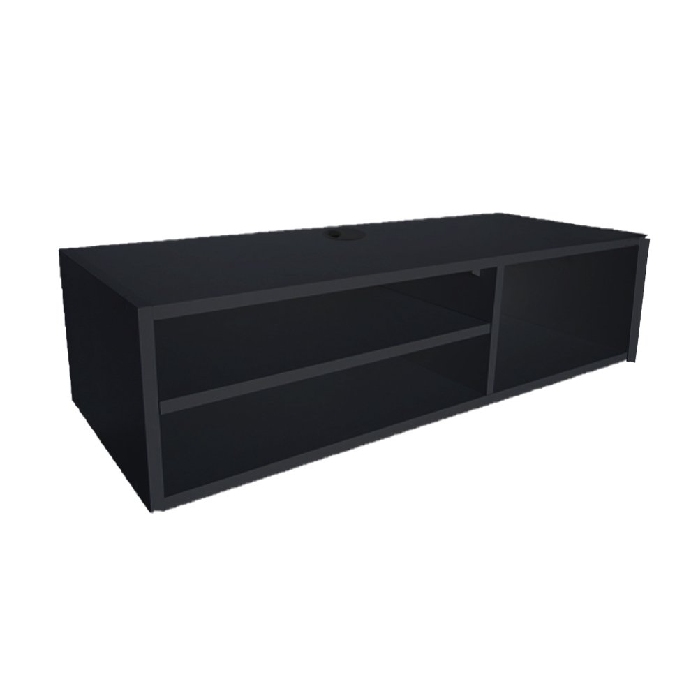 Rack Sala Suspenso Preto Em Mdf - 1