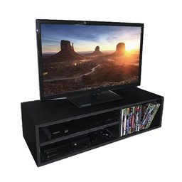 Rack Sala Suspenso Preto Em Mdf - 3