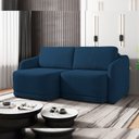 Ver imagem 2 de Sofá Cama para Sala de Estar 2 Lugares 216cm Montserrat K01 Veludo Azul Marinho - Lyam Decor