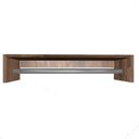 Ver imagem 1 de Cabideiro 100x20x25cm Arara de Parede Madeirado 15mm Suporte Cromado