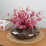 Arranjo de Flores Artificiais Eucalipto Rosa Toque de Realismo Casa e Sonho - 1