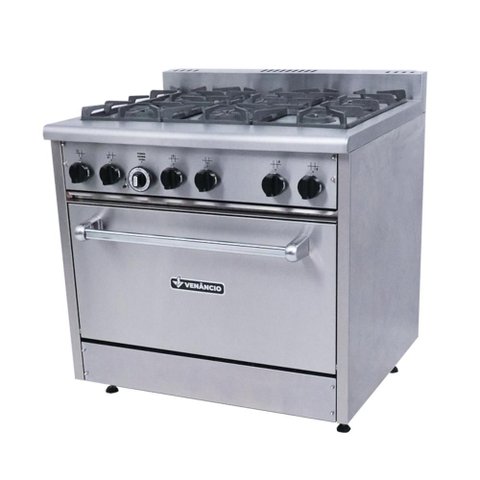 Fogão a Gás Industrial com Forno Don Bidone 6 Bocas Fdb6f- Venâncio