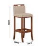 Conjunto 2 Banquetas Alta em Madeira Maciça Londres CCS Interiores - 4
