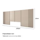 Ver imagem 3 de Cabeceira Cama Casal Ripada 2,70m Tn 100% Mdf Casa Lar Cor:titânio