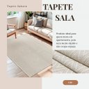 Ver imagem 4 de Tapete Sala 200 X 250 Boho Moderno 100% Algodão Decoração Minimalista Cru