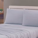 Ver imagem 2 de Jogo de Lençol Cama King 4 Peças 100% Algodão Malha Penteada:cinza