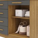 Ver mais imagens de Cômoda Sapateira para Quarto 2 Portas 5 Gavetas Biana V01 Nature Alasca - Lyam Decor