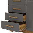 Ver imagem 7 de Cômoda Sapateira para Quarto 2 Portas 5 Gavetas Biana V01 Nature Alasca - Lyam Decor