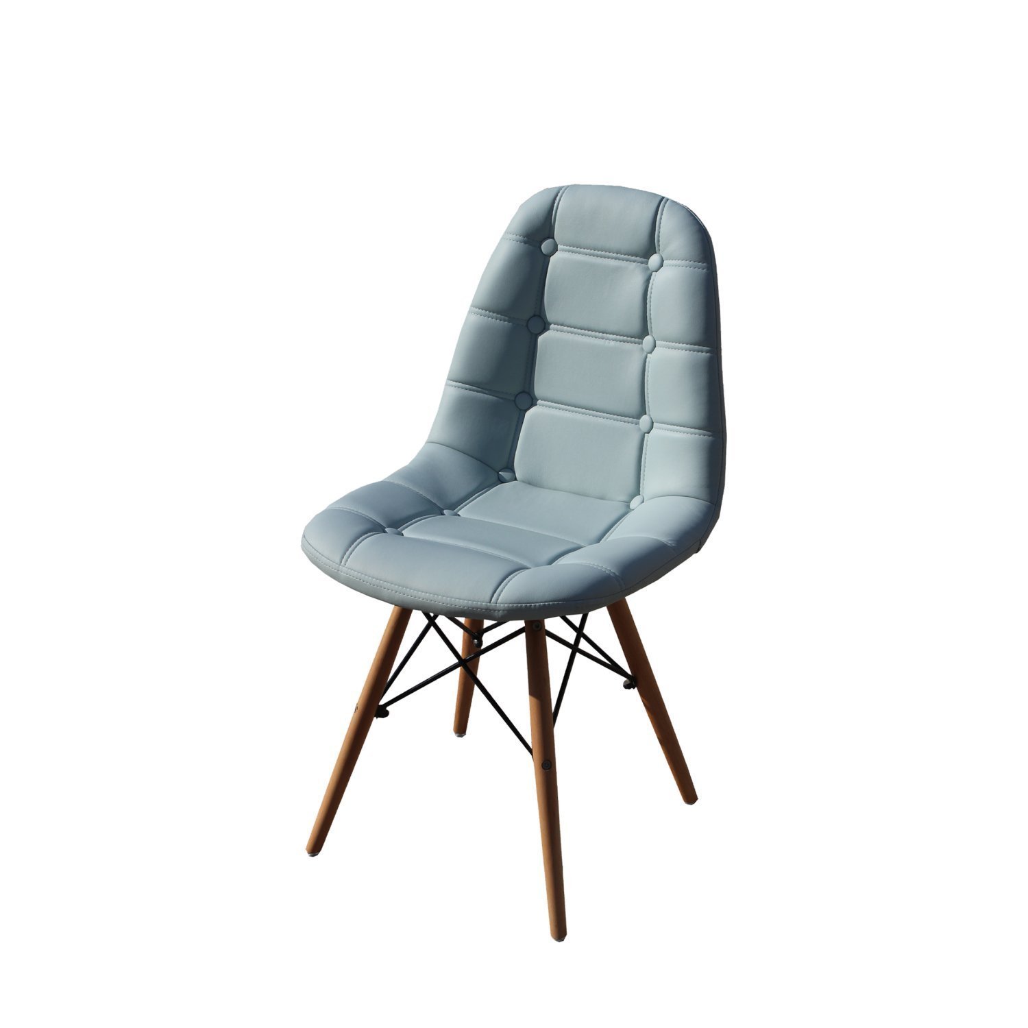 Kit 2 Cadeiras Eames Estofada em Couro Madrid  - 6