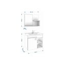 Ver imagem 3 de Balcão P/ Banheiro Suspenso Lótus Bia 1pta e 2nichos +armário Espelheira +bancada Pia 55cm Cor