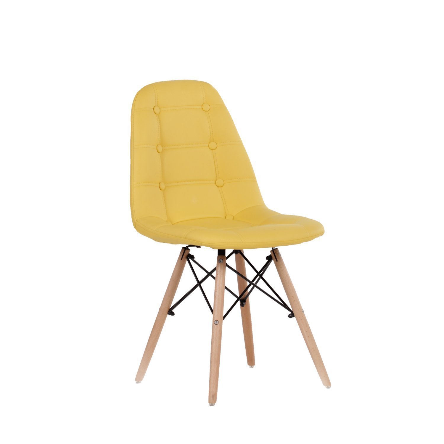 Kit 4 Cadeiras Eames Estofada em Couro Madrid  - 5