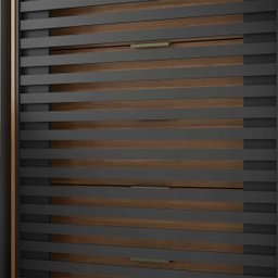 Guarda Roupa Ripado com Espelho Mdf 2 Portas 2,07m Autes Belmax:freijó/preto - 8