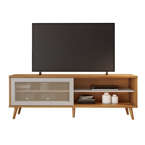 Rack Bancada NT 1175 Freijó com Off White - Notável