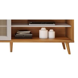 Rack Bancada NT 1175 Freijó com Off White - Notável - 4