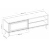 Rack Bancada NT 1175 Freijó com Off White - Notável - 5