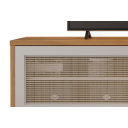 Rack Bancada NT 1175 Freijó com Off White - Notável - 3