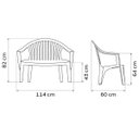 Ver imagem 6 de Banco Tramontina Leme 114x60 cm em Polipropileno Verde Oliva