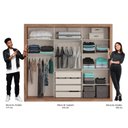 Ver imagem 5 de Guarda Roupa Casal com Espelho 3 Portas 4 Gavetas Astor  