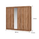 Ver imagem 4 de Guarda Roupa Casal com Espelho 3 Portas 4 Gavetas Astor  