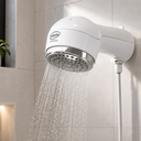 Ver imagem 2 de Chuveiro Ducha Eletrônica Potência 7500W/220V Branco / Cromado Banho Quente Durín