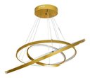 Ver imagem 5 de Lustre Pendente Moderno 3 Anéis Led 60w Dourado Branco Quente Bivolt 9001-3