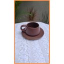 Ver imagem 4 de Xícara de Chá em Cerâmica com Pires Linha Sutil - Ateliê da Villa Púrpura