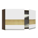 Ver imagem 6 de Armário de Cozinha Aéreo 120 cm 2 Portas com Vidro Rustic/Branco Glamy Madesa