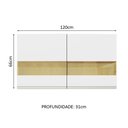Ver imagem 3 de Armário de Cozinha Aéreo 120 cm 2 Portas com Vidro Rustic/Branco Glamy Madesa