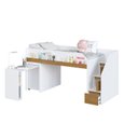 Ver imagem 4 de Cama Infanto Juvenil Estação de Trabalho Cor Branco com Carvalho Xingu