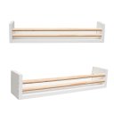 Ver imagem 1 de Kit 3 Prateleiras de Mdf Infantil Branca para Quarto - 40cm